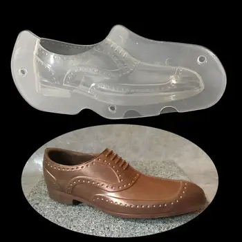 JX-LCLYL 3D pánske Topánky Tvaru Polykarbonátu Jelly Plastové Čokoláda Formy Candy Ice Plesne