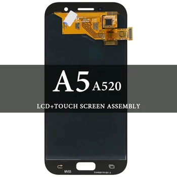 Super AMOLED Displej Pre A5 2017 A520 LCD Displej Č Mŕtvy Pixel S Dotykovým displejom a Montáž A5 2017 A520 LCD