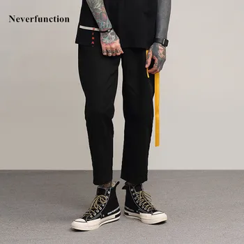 Neverfunction Členok-Dĺžka Nohavice pás s nástrojmi Mužov Slim kvalitnú Módu vrecká na Zips, Pevné Jogger Športové Mužov Bežné Nohavice