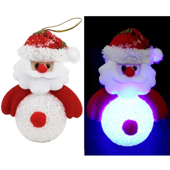 1 Kus Nový produkt, Vianočné Dekorácie Svetlá Svetlo Snehuliak Nočné Svetlo Ryža Crystal Snehuliak, Vianočný Strom Prívesok Dekorácie
