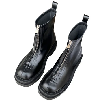 žena je nový dizajn dropship hot predaj Luxusné topánky Kolo Prst Zip Platformu žena Pevné Topánky, Členkové Topánky Veľká Veľkosť 39