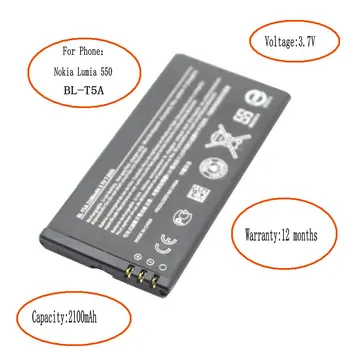 ISkyamS 10x 2100mAh Náhradné Li-ion batéria BL-T5A batérie pre Nokia Lumia 550 bl-t5a 3,7 V