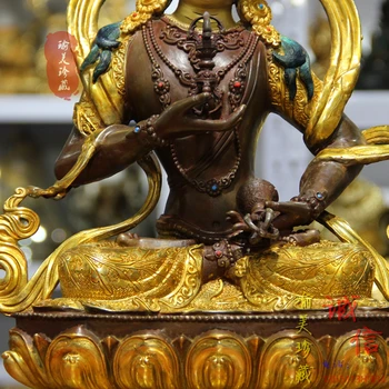 45 CM veľké DOBRÝ sochu budhu Ázia Budhizmus Gilding zlaté Exorcizmus bezpečnosti Vajrasattva Samantabhadra Bódhisattva sochu budhu