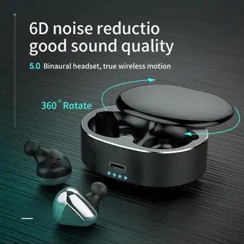 VODOOL T50 TWS Mini Bluetooth Slúchadlá Stereo HiFi Dotyk Bluetooth 5.0 Šport Bezdrôtový Headset, potlačenie Šumu Slúchadlá S Mikrofónom