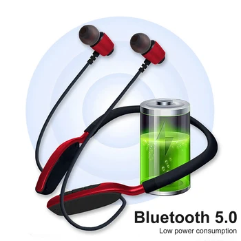 Bluetooth 5.0 Visí na Krku Športové Stereo In-ear Slúchadlá Slúchadlá Bass, výstup pre Slúchadlá