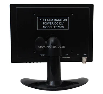 7 palcový priemyselný LCD monitor, počítač, monitor s HDMI hd AV VGA, BNC vstup obrazovke