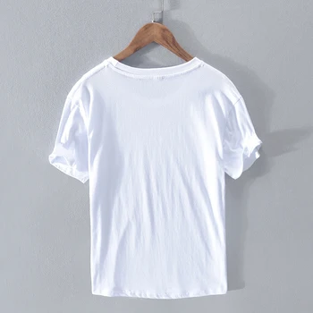 Bavlna letné nový štýl krátky rukáv mužov tričko fashion bežné t-shirt pre mužov pohodlné pevné tričká muž camiseta