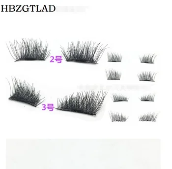 HBZGTLAD Super mäkké, hodvábne umelý magnet mihalnice žena make-up magnetický rias populárnej 3d riasy