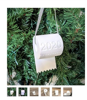 2020 Vianočný Strom Ornament Toaletný Papier DIY Kreatívny Zábava Prívesok Vianoce Dekor