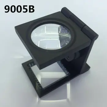 8X Full Metal Skladanie Bielizne Tester Loupe LED Závit Počítadlo zväčšovacie sklo Látkou Testovanie Magnifyingf Sklo