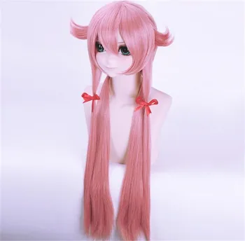 Budúcnosť Denník Yuno Gasai 100 cm Dlhé Ružové Rovno Anime Cosplay Parochňu Mirai Nikki Lacné Syntetické Vlasy, Parochne A393