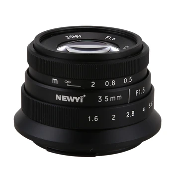NEWYI 35mm F/1.6 Manual Focus Objektív pre Sony E-Mount Kamery A6500/5100 NEX5