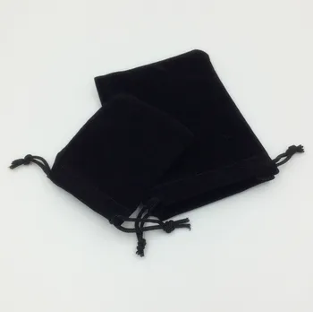 30pcs 7*9 cm čierna Čistá farba Velvet Tašky žena vintage šnúrkou taška pre Strán/Šperky s darčekmi a hobby ručné Puzdro Balení Taška