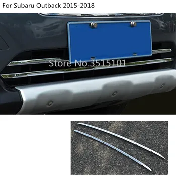 Auto orgán tvarovania účesu ochrany ABS chrome výbava Prednej Mriežky do Grilovacia Mriežka závodné diely 2 ks Pre Subaru Outback 2016 2017 2018