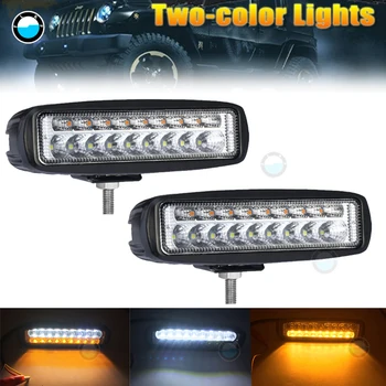 Nové 18W 12V LED Pracovné Svetlo Bar Žltá Jazdy Práce Svetlometu Floodlight Mieste Hmla Zlaté Lampa Auto Styling.