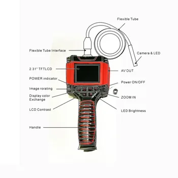 Dia 8,5 mm 1M 2M kábel Handheld Video Endoskopu Borescope fotoaparát 99D2 2.3