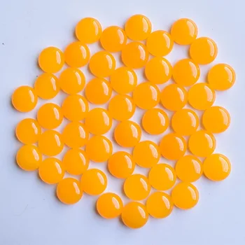 2020 módne vysoko kvalitné prírodné žlté onyx okrúhly tvar KABÍNY CABOCHON kamene, perly 12mm veľkoobchod 50pcs/veľa doprava zadarmo