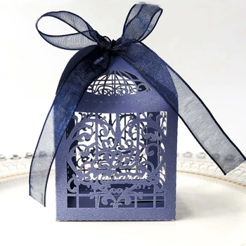 100ks Eid Ramadánu Mubarak Dekorácie Papier Duté Rez Candy Box Úložný Islamskej Moslimských Festival Dodávky