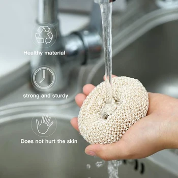 6Pcs Nano fiber Loptu Čistenie Loptu Kuchyňa Jedlo Hrniec umývanie Nástroj Čistenie Kefkou Loptu s Odnímateľná rukoväť Umývačka riadu Drôt Loptu