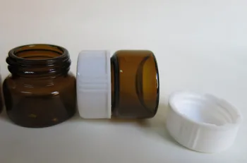 100 x 5ml 5cc 5g 1/6oz Amber Sklo Kozmetické obalového Skla Jar Balenie Roztomilý Mini Jar Používané na Skladovanie a Dekoratívny Box