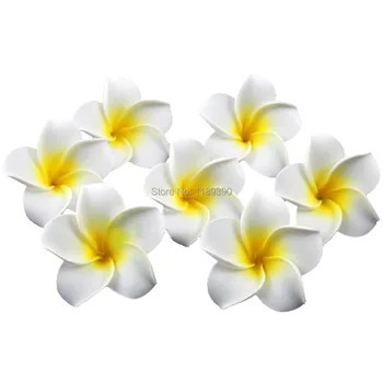 6pcs Svadobné Svadobné Vlasy kolíky Havajské Plumeria Pena Kvet sponky do Vlasov Na Vlasy Biele, Žlté Vlasy Príslušenstvo