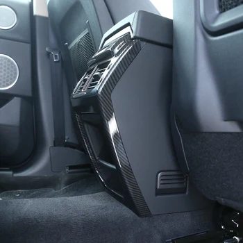 Auto Zadné Riadok AC Prieduch Zásuvky Rám, Kryt Výbava Uhlíkových Vlákien Štýl ABS Plastu Pre-Land Rover Range Rover Evoque 2012-2017