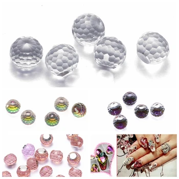 5 ks 6 mm Flatback Sférické Crystal Ball Kamienkami Nail Art DIY Plavidlá, Topánky, Oblečenie, Telefón Dekorácie Jewerly Príslušenstvo