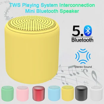 TWS Bezdrôtové Bluetooth Reproduktorov 5.0 Roztomilý Mini Hudby Audio Stereo Zvuk Reproduktorov Bass Reproduktor Prenosný Soundbox s Mikrofónom