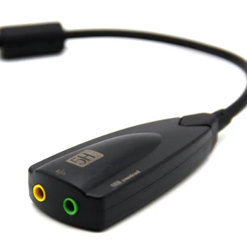 Hot Predaj Externý USB Zvuková Karta 7.1 Adaptér 5HV2 3D Audio Slúchadlá s Mikrofónom 3,5 mm Pre Notebook PC