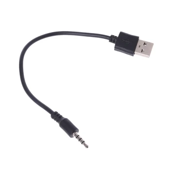 USB Muža na 3.5 mm Audio Stereo Jack pre Slúchadlá Konektor Kábel Pre MP3, MP4 Black Hot