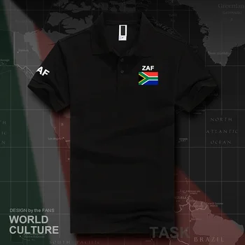 Južná Afrika polo shirts mužov krátky rukáv biele značky vytlačené pre krajiny 2017 bavlna národ vlajka tímu nových RSA Afriky ZAF