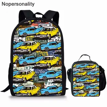 Nopersonality Cool School Bag Set pre Chlapcov, Dievčatá Cartoon autíčka Výtlačkov Knihy Tašky Teenage Portfólia Aktovka Mochila Toddle Taška