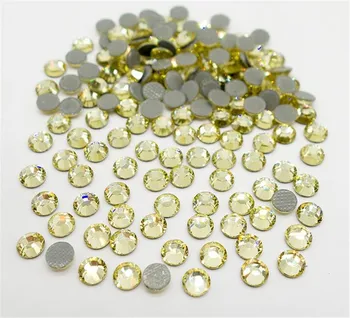 SS20 SS30 Jonquil Žltá Farba DMC Crystal Kamienkami DIY Voľné Lepidlo rýchlu Opravu Crystal Drahokamu Odev Dekorácie Strane Plavidla