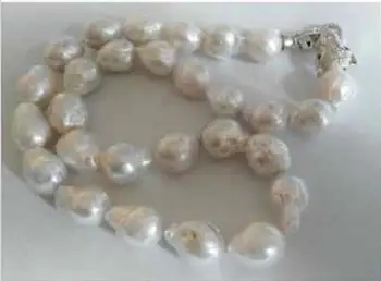 Populárne AAA 14-15 mm barokový white pearl náhrdelník 18-palcové