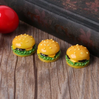 1:12 Hamburger DIY Plavidlá Miniatúrne Potravín domček pre bábiky Príslušenstvo Dekorácie