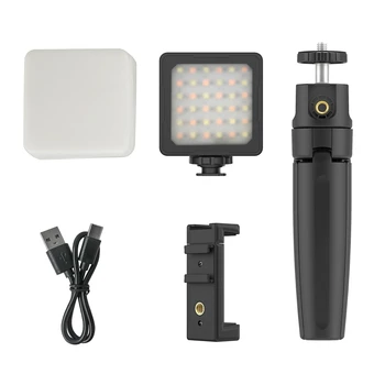 LED Video Svetlo Lampy 36 LED 2800K-8500K LCD Displej s Statív pre Konferencie Live Video Kamera Fotografovanie