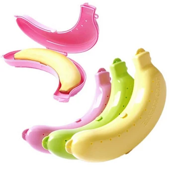 Vonkajší Rámček 3 Farby Roztomilý Banán Chránič Prípade Kontajner Výlet Vonkajšie Obed Ovocie Box Skladovanie Držiteľa Lacné Banán Cesta