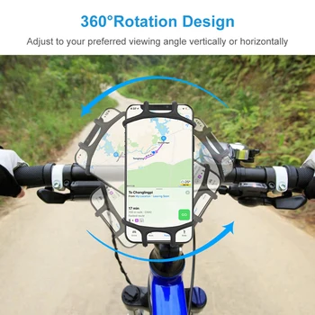 360 Otočná Bicykli Držiaka Telefónu Silikónové Požičovňa Riadidlá Montáž Držiaku