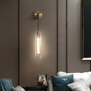 Nordic LED Nástenné svietidlo Nočná Lampa Luxusné Nástenné Svietidlo Crystal Osobnosti Obývacia Izba Dekorácie, Interiérové Osvetlenie, Svietidlá