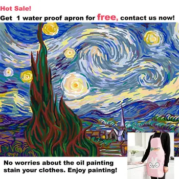 DIY maľovanie podľa čísel, umelecké potreby Pre Dospelých, akrylová farba HandPainted Krajiny Hviezdne nebo Domova vianočné uniqueGift