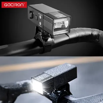 GACIRON 400 Lumen Cestných Bicyklov Svetlometu Smart LED Predné Svetlo S Drôtom Prepínač MTB Bike Baterka IPX6 USB Nabíjanie Cyklistické Svietidlo