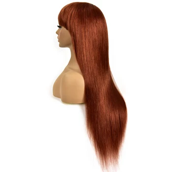 #33 med ombre blond ľudské vlasy parochňa S Ofinou brazílsky rovno ľudské vlasy, parochne pre ženy stroj Non-Remy