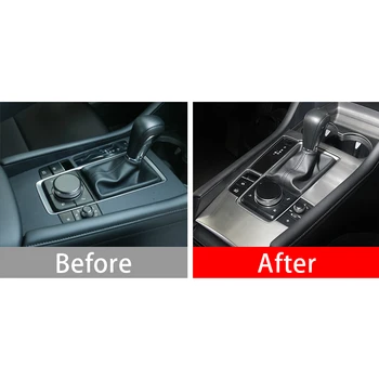 Z Nehrdzavejúcej Ocele Auto Radenie Okno Panel Kryt Auto Vody Držiak Nálepka Pre Mazda 3 Alexa 2019 2020 Auto Príslušenstvo