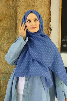 Ženy Móda Moslimských Scarfs Šatkou Hidžáb Turecko Bavlna Vytlačené Šatkou Bežné Vzorované 2020-2021 Medina Rayon Šatkou Pastel Fialová