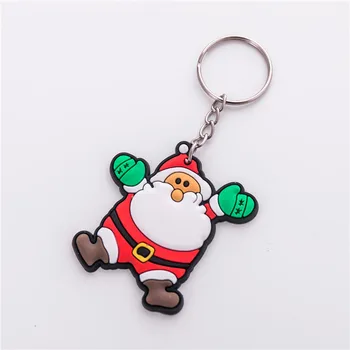 Karikatúra Roztomilý Santa Claus Keychain Muţi a Ţeny Vianočný Darček-Prívesok Pár Krúžok Ornament