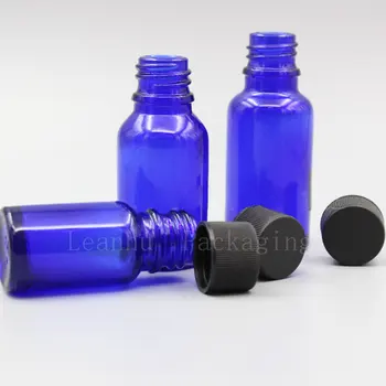 Modrá Esenciálny olej, Fľaša S Čiernym Plastovým Skrutkovací uzáver,naplniteľné Esenciálny olej make-up Kontajner,Riedenia Prázdnu Fľašu,Veľkoobchod
