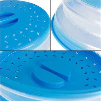 Vetraných Skladacie Mikrovlnná Drmolit Dôkaz Potravín Doska Kryt s Easy Grip Rukoväť umývať v Umývačke riadu Silikónové & Plastové