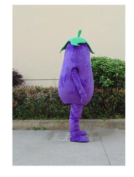 Fialová Baklažán maskot kostým zeleniny na predaj Strana Hry Oblečenie Cosplay Unisex Hallowen Vianoce, karneval, otvorenie darček