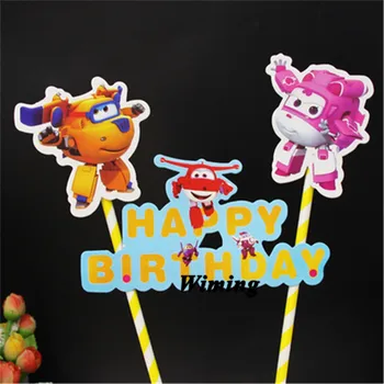 Tortu vňaťou super krídla narodeninové oslavy tortu vlajky dekorácie narodeninovú tortu zdobenie dodávky cupcake mulčovače