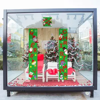 3ks Vianočné Couplet Textílie Okno Stene Visí Ozdoby na Nový Rok Party Dekor Vianočné Dekorácie pre Domov